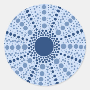 Minimal Sea Urchin Geometric Classic Round Sticker