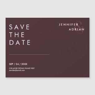 Minimal Seal Brown Horizontal Save The Date
