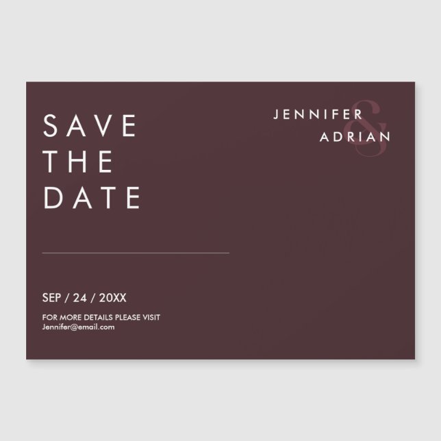 Minimal Seal Brown Horizontal Save The Date (Front)