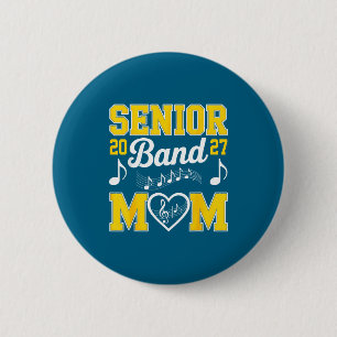 Minimal Senior Band Mom 2027 Marching Button