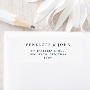 Minimal Serif Lettering Wedding Return Address Label