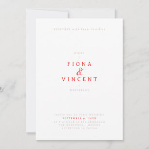 Minimal Serif Wedding Invitation