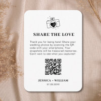 Minimal Share the Love QR code Sign