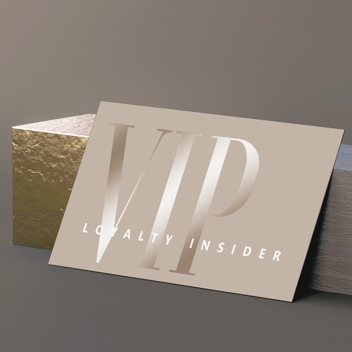 Minimal Sheer  Luxury Shine Champagne VIP Loyalty Card