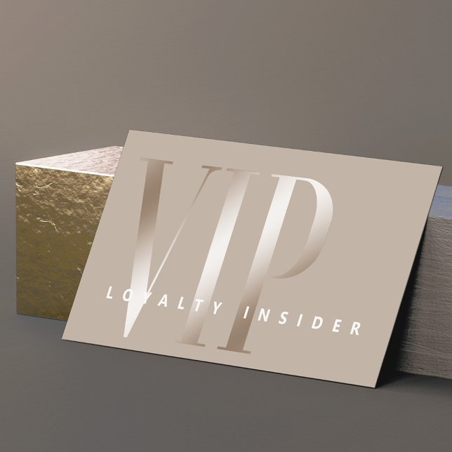 Minimal Sheer & Luxury Shine Champagne VIP Loyalty Card (Creator Uploaded)