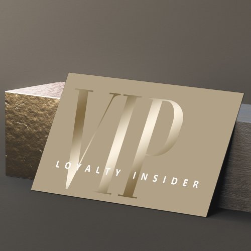 Minimal Sheer  Luxury Shine Gold VIP Loyalty Card