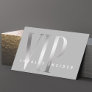 Minimal Sheer & Luxury Shine Silver Grey VIP Loyalty Card