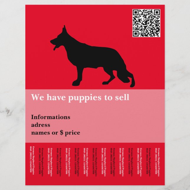 Minimal Shepherd Dog personalized Flyer (Front)