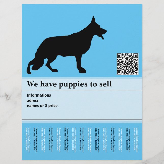 Minimal Shepherd Dog personalized Flyer (Front)