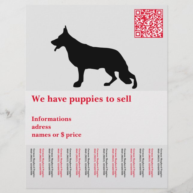 Minimal Shepherd Dog personalized Flyer (Front)