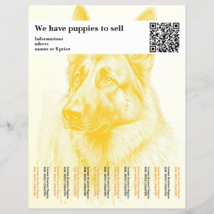 Minimal Shepherd Dog personalized Flyer