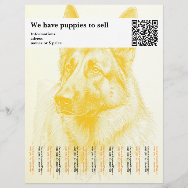 Minimal Shepherd Dog personalized Flyer (Front)