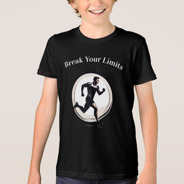 Minimal Silhouette Motion T-shirt – Modern Graphic Tri-Blend Shirt (Front)