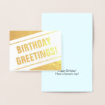 [ Thumbnail: Minimal, Simple "Birthday Greetings!" Card ]