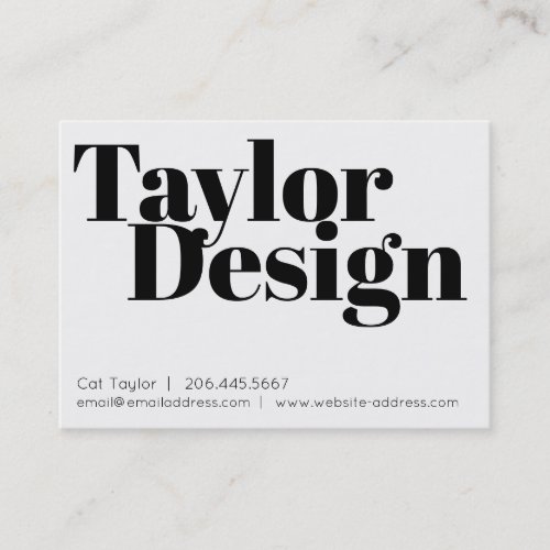 Minimal Simple Black and White Business Card