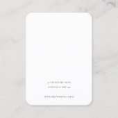 Minimal Simple Black And White Earring Display Business Card (Back)