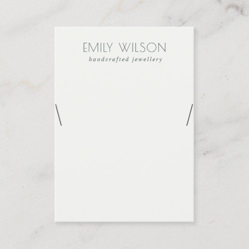 Minimal Simple Black and White Necklace Display Business Card