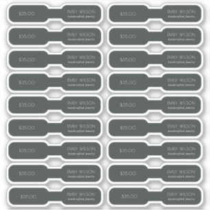 Minimal Simple Black Dark Ring Jewelry Price Tag Sticker