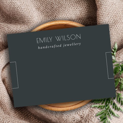 Minimal Simple Black  White Dark Bracelet Display Business Card