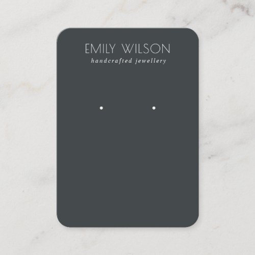 Minimal Simple Black  White Dark Earring Display Business Card