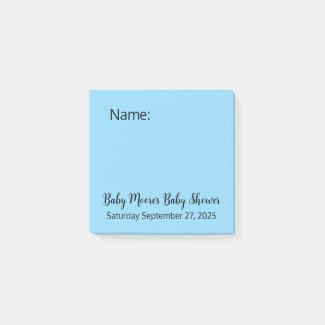 Minimal Simple Blue Fun Due Date Baby Shower Game