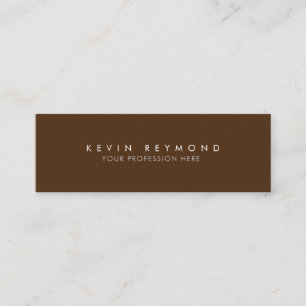 Minimal Simple Brown Professional Mini Business Card