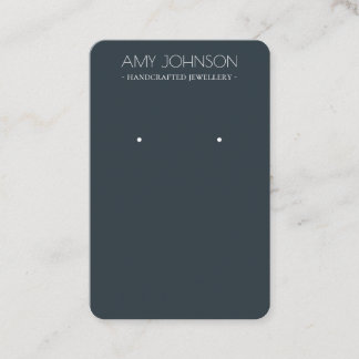 Minimal Simple Charcoal Earring display cards