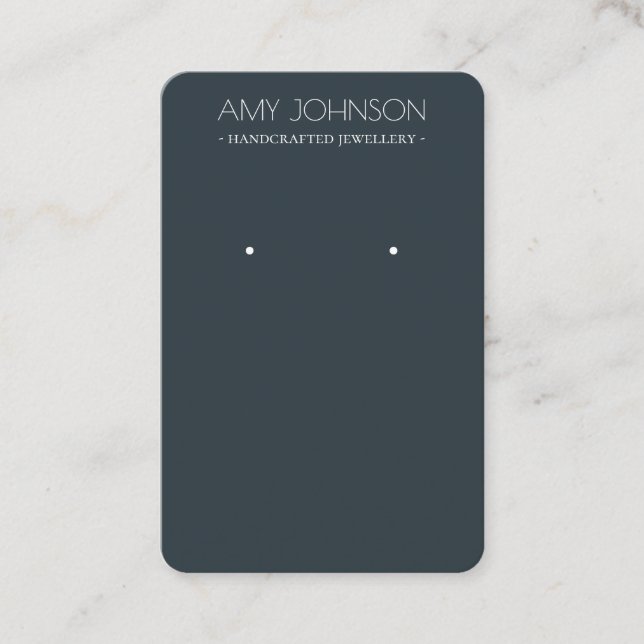 Minimal Simple Charcoal Earring display cards (Front)