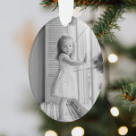 Minimal Simple Christmas | Black and White Photo Ornament<br><div class="desc">A stylish minimal photo holiday christmas tree ornament with classic typography "Happy Holidays" in black on a clean simple minimalist white background. The photo, holiday greeting and name can be easily customized for a personal touch. A simple, minimalist and contemporary christmas design to stand out this holiday season! The image...</div>