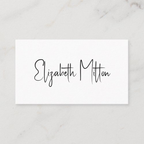 Minimal Simple Clean Black&White Elegant Business Card