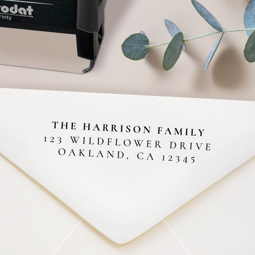 Minimal Simple Clean Elegant Return Address Self_inking Stamp