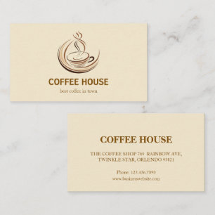 Minimal Simple Coffee Shop barista business Card