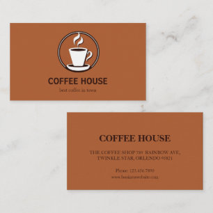 Minimal Simple Coffee Shop barista business Card