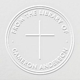 Minimal simple cross from the library of book embosser