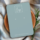 Minimal Simple Dusky Blue Grey Earring Display Business Card<br><div class="desc">If you need any further customisation please feel free to message me on yellowfebstudio@gmail.com.</div>