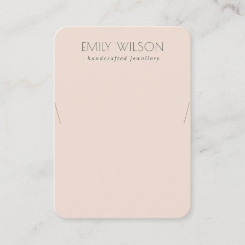 Minimal Simple Dusky Blush Pink Necklace Display Business Card