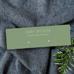 Minimal Simple Dusky Muted Green Earring Display Mini Business Card<br><div class="desc">If you need any further customisation please feel free to message me on yellowfebstudio@gmail.com.</div>
