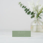 Minimal Simple Dusky Muted Green Earring Display Mini Business Card (Standing Front)