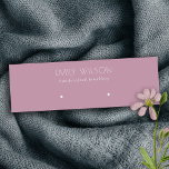 Minimal Simple Dusky Pink Purple Earring Display Mini Business Card<br><div class="desc">If you need any further customisation please feel free to message me on yellowfebstudio@gmail.com.</div>
