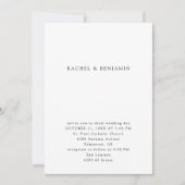 Minimal Simple Elegant Black & White Wedding Chic Invitation | Zazzle