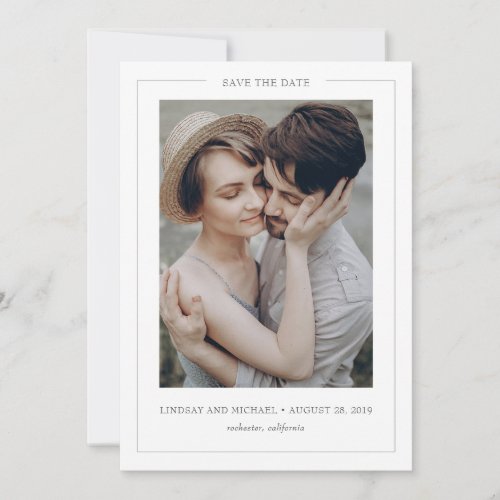 Minimal Simple Elegant Modern Save the Date Photo