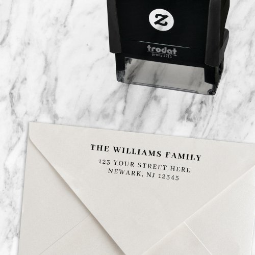 Minimal Simple Elegant Return Address Self_inking Stamp