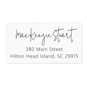 Minimal Simple Elegant Script Address Shipping Label