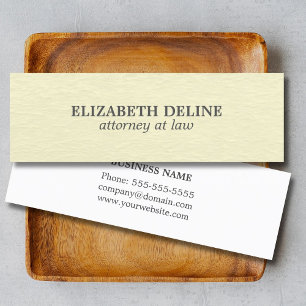 Minimal Simple Elegant Texture Attorney Mini Business Card