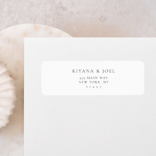 Minimal Simple Elegant Wedding Return Address Label