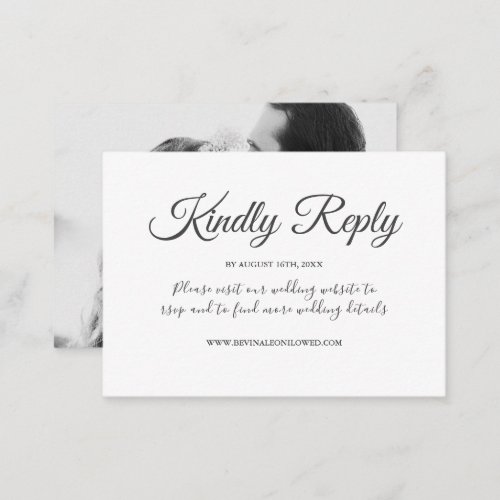 Minimal Simple Great Vibes Script Wedding Website  Enclosure Card