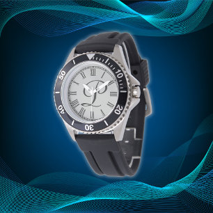 Minimal Simple Initial Monogram Roman Numerals   Watch