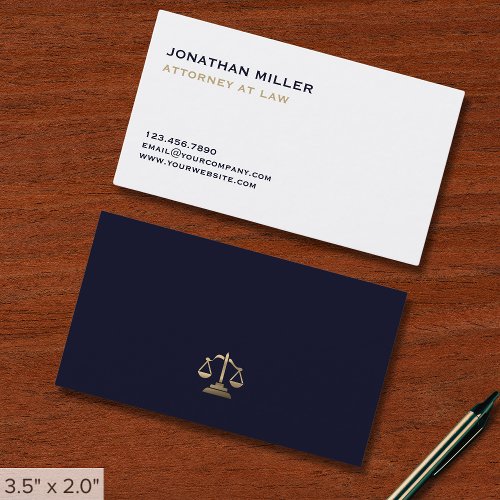 Minimal Simple Lawyer Business Card