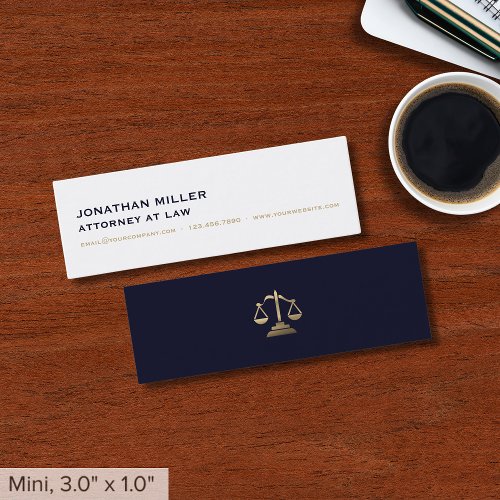 Minimal Simple Lawyer Mini Business Card