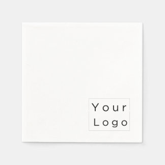 Minimal simple logo hostel bed & breakfast info napkins